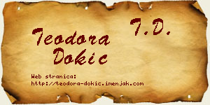 Teodora Dokić vizit kartica